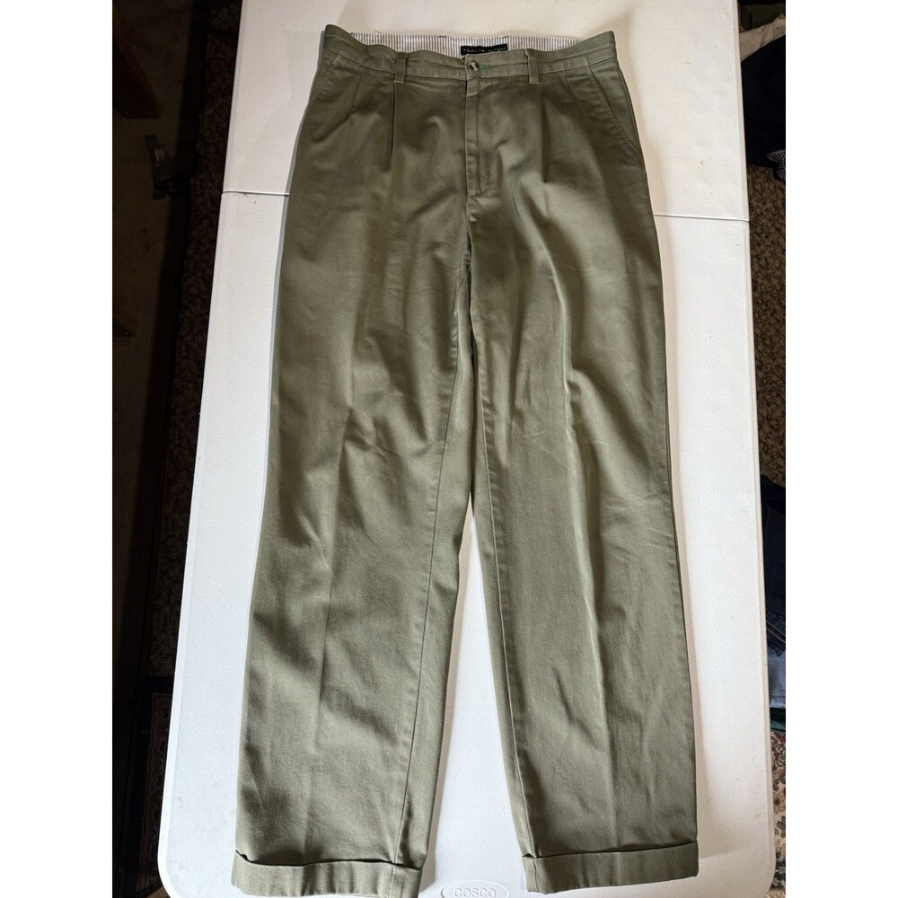 Tommy Hilfiger Mens Pants Green Size 34x34 Chino Pant Straight 100% Cotton